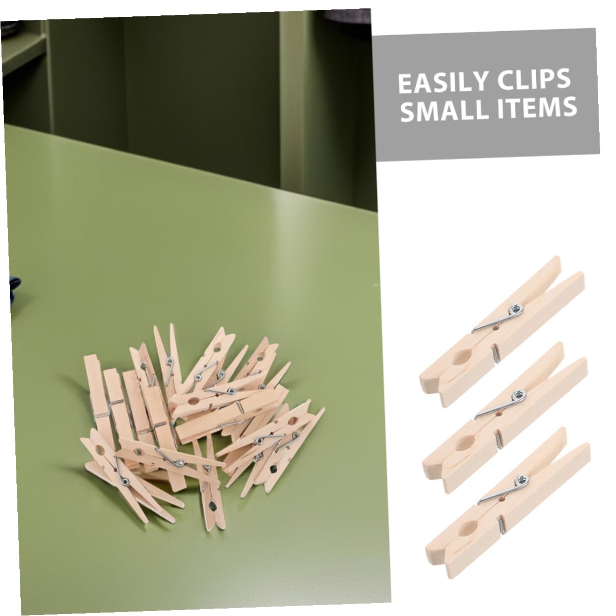Sewroro Pinzas de Madera Ropa Resistentes al Viento Mini Pinzas Multifunción de 72X10 CM Pack de 150 Unidades para Secar Calcetines y Colgar Fotos Interiores y Exteriores