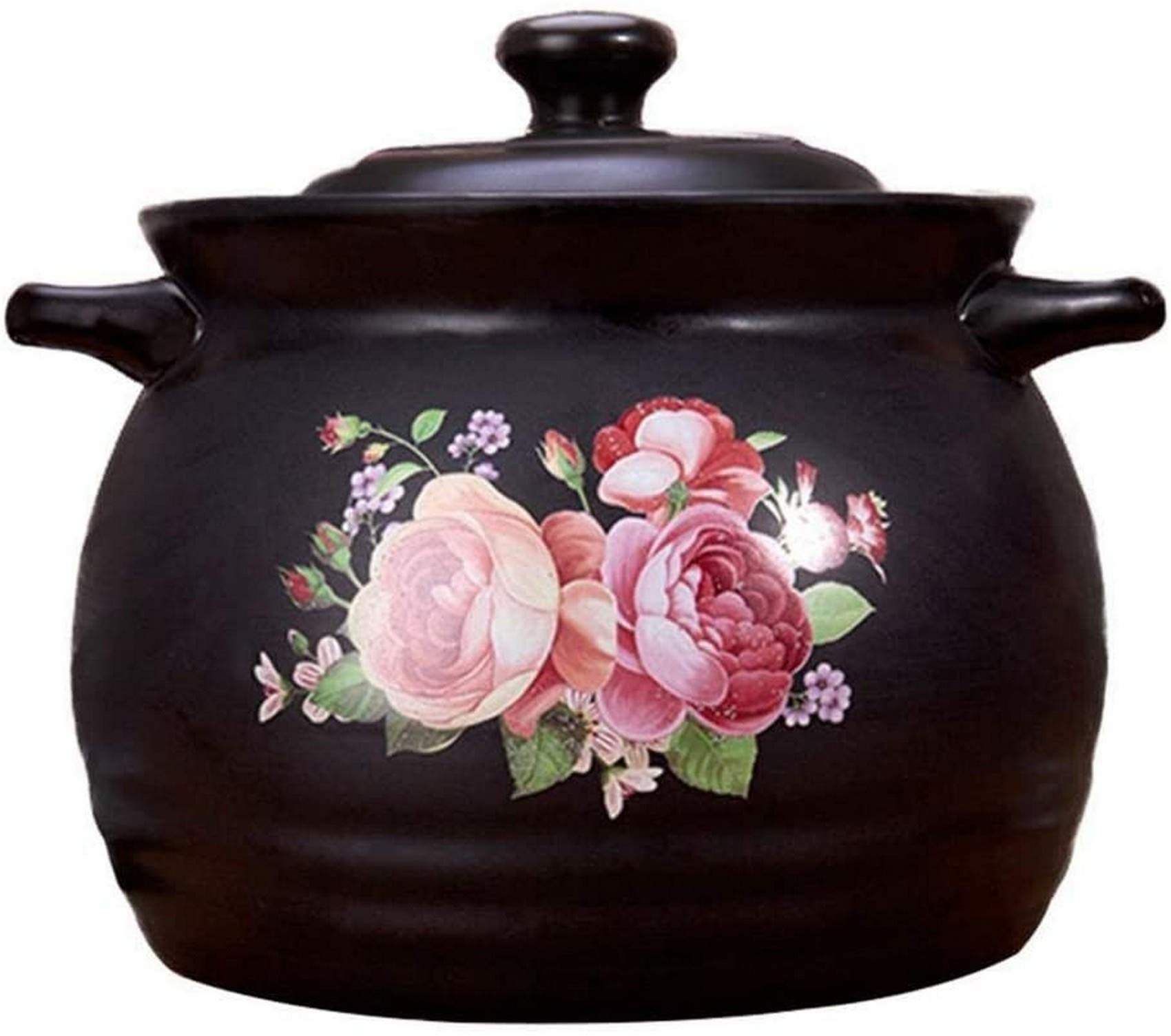 METTEOR Clay Casserole Pot Terracotta Stew Ceramic For Cooking - Multi-purpose Cold And Heat Resistant Kitchen Essentials-capacity 2.5l_and (And Capacity 1.5L)