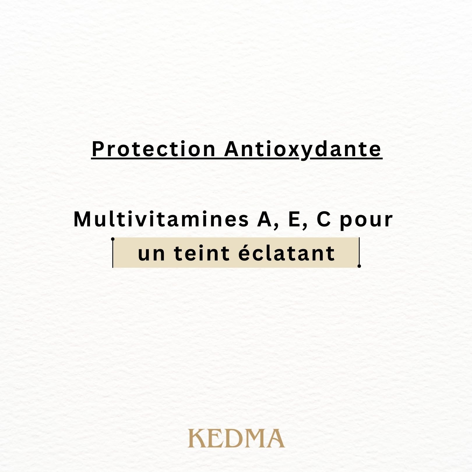 KEDMA - Sérum Visage à l'Or 24K, Q10 et Multivitamines - 60ml | Le sérum visage à l’or 24K, Q10 et multivitamines hydrate et aide à améliorer la fermeté et l’éclat.