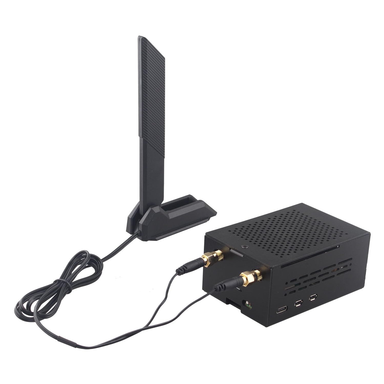 ZDE ZP590C PCIe do M.2 E Key HAT magnetyczna antena bazowa WiFi7 6 6E 5 HAT płyta adaptera z obudową ze stopu aluminium ZC501 dla Raspberry Pi 5 obsługa Google TPU WiFi 7 BE200 WIFI6E AX210 MT7922