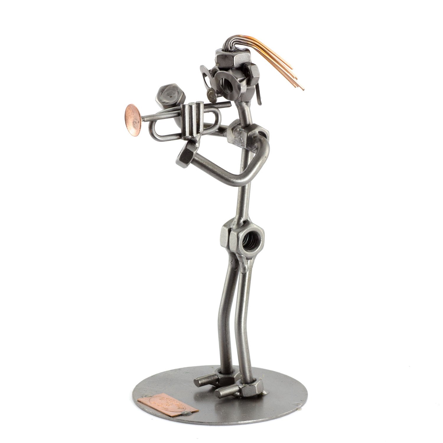 Steelman24 Schraubenmännchen Trompete | Made in Germany,Handarbeit,Geschenkidee,Stahlfigur,Metallfigur,Metallmännchen