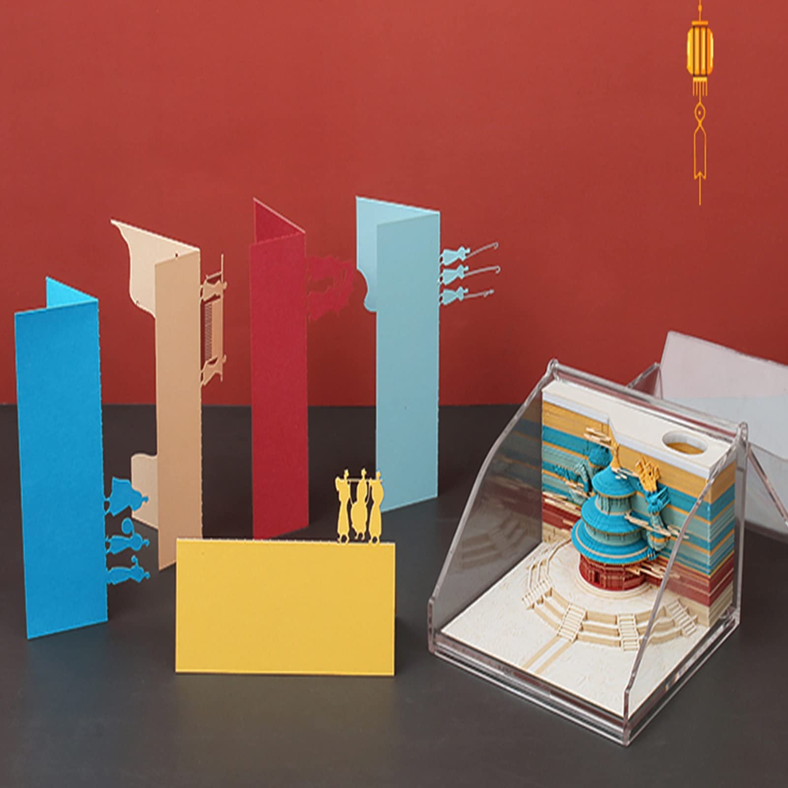 HEATED Notas Adhesivas 3D Decoración de Muebles Papelería con Calendario for el hogar Creativo Bloc de Notas Regalo de cumpleaños Estudiantes Suministros Escolares (Size : A)