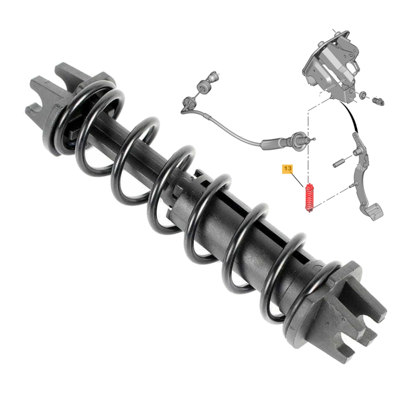 Ressort De Rappel Pédale D'Embrayage OEM 214855 - Pour Berlingo, Partner, 206, 406, 607
