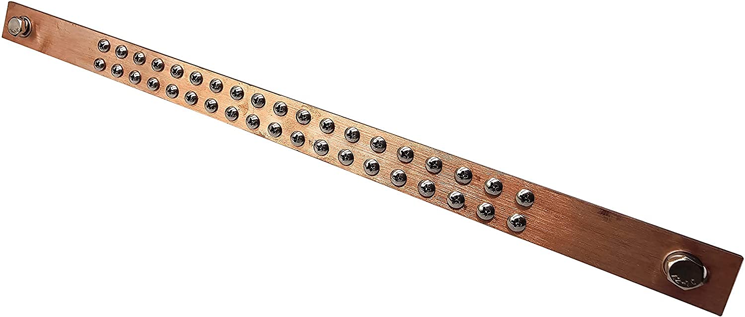 Buy 19 Inch Copper Ground Busbar Kit with 4 foot Grounding Cable for