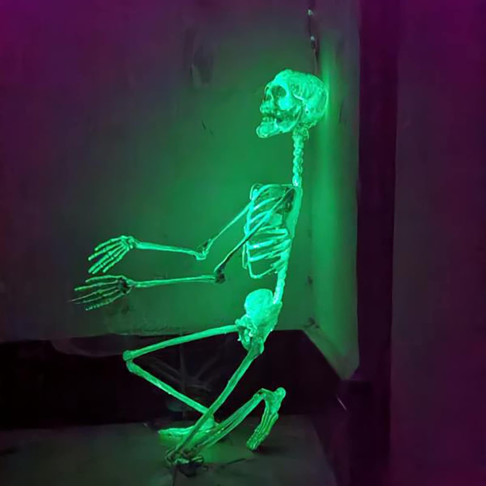 Scheletro Halloween Da Esterno Decorazioni Halloween Snodabili Realistiche | Oggetti di Scena Festivi Scheletro a Grandezza Naturale Per Interno Giardino Patio Portico Soggiorn