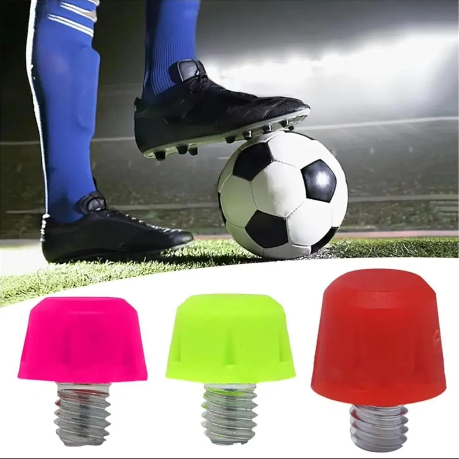 Football Boot Studs 48 PCS Soccer Studs Replacement Football Rugby Shoe Cleat Spikes with Wrench Optimal Traction