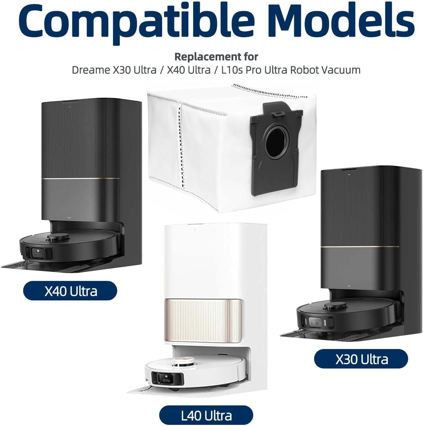 Dust Bags Compatible with L10s Ultra Robot Vacuum Cleaner