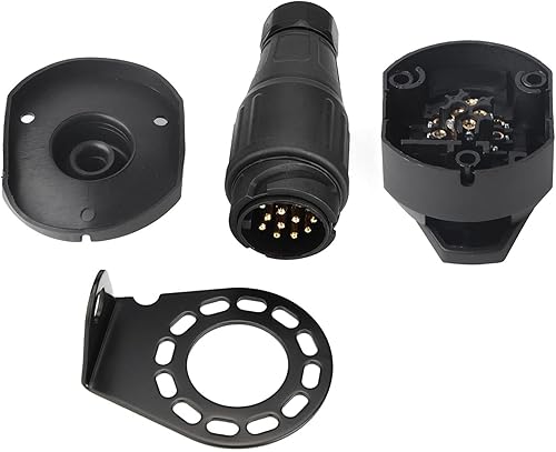 Enchufe de remolque para remolque, 12 V, 13 pines, enchufe de remolque, adaptador de conector de enchufe para remolque, barra de remolque