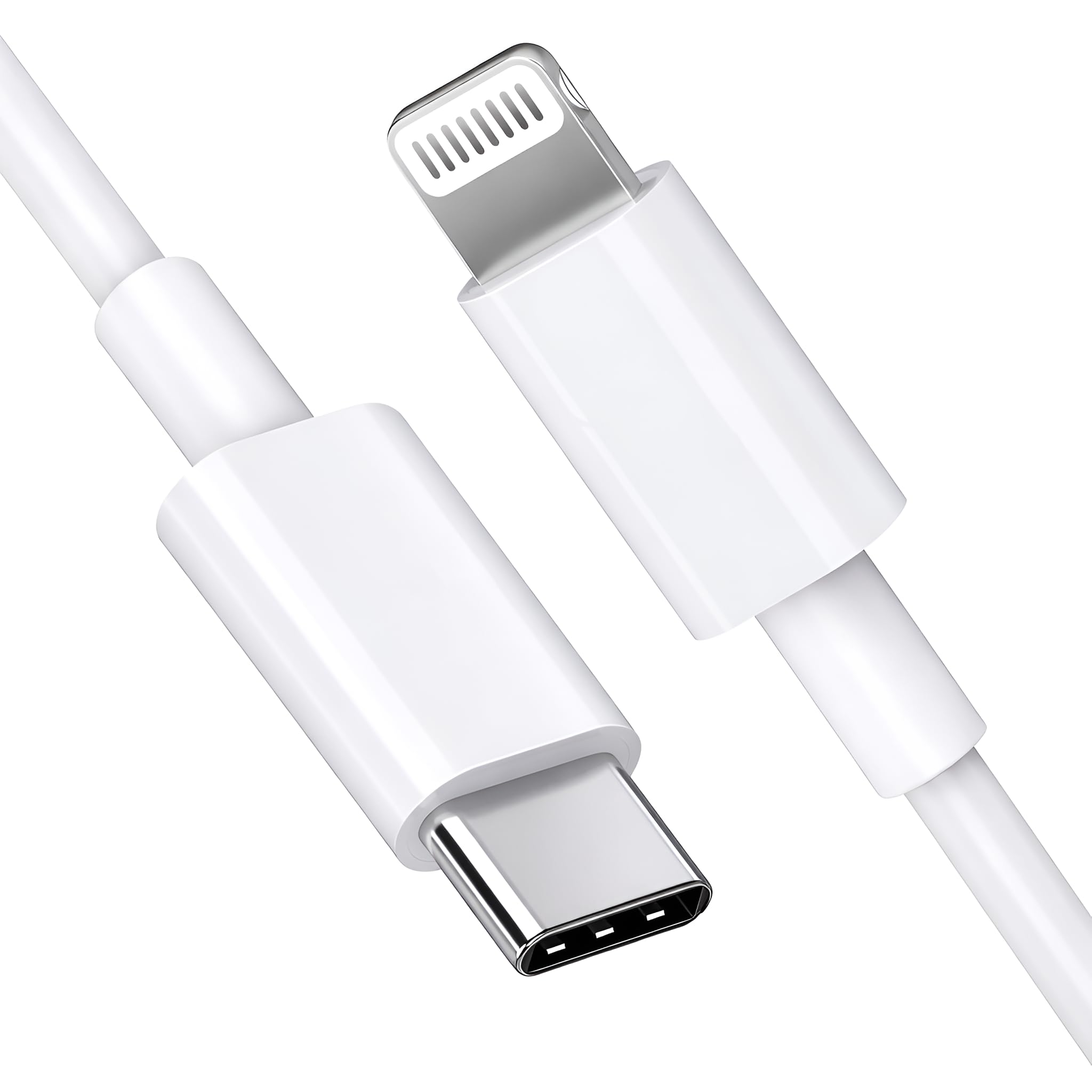 Upix Type C to Lightning Cable 30cm (0.98 Feets), 20W Fast Charging & Data Sync Compatible for i-Phone 14/13/12/11/X/i-Pad - White-image-40