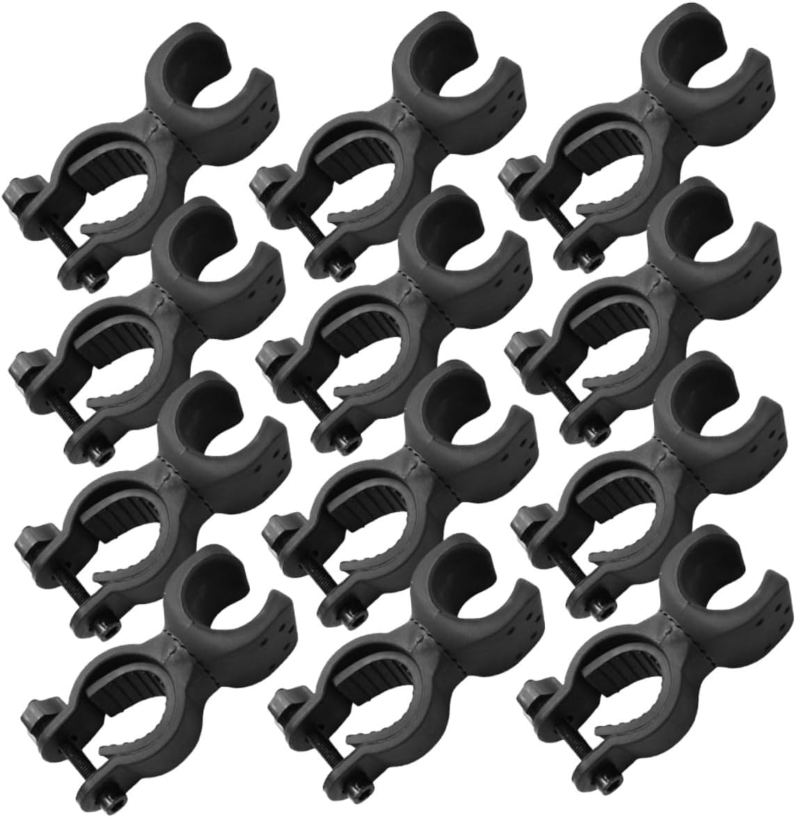 20pcs Cane Holder for Walkers and Wheelchair Flashlight Mount, 360° Rotatable Walking Stick and Crutch Accessory for Senior Mobility Aids