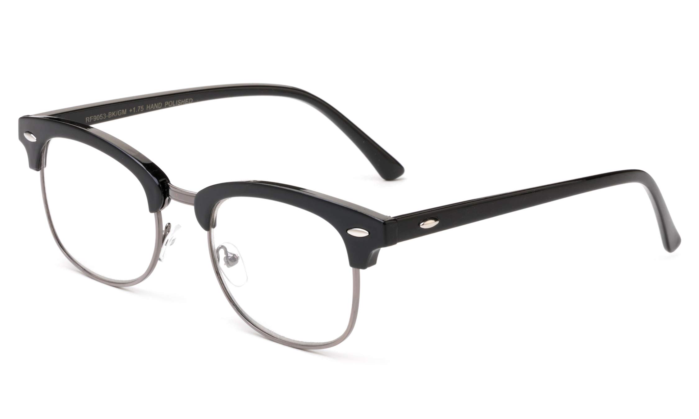 Half Frame Reading Glasses Fashion Semi Frame Reading Glasses for Men Retro