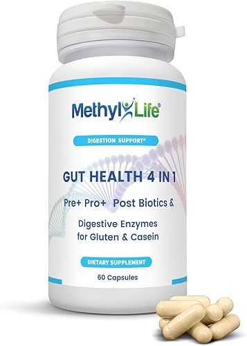 Miniatura 2 de Suplemento para la salud intestinal de butirato de apoyo al microbioma 4 en 1 (60 cápsulas)  Mezcla prebiótica probiótica posbiótica con enzimas