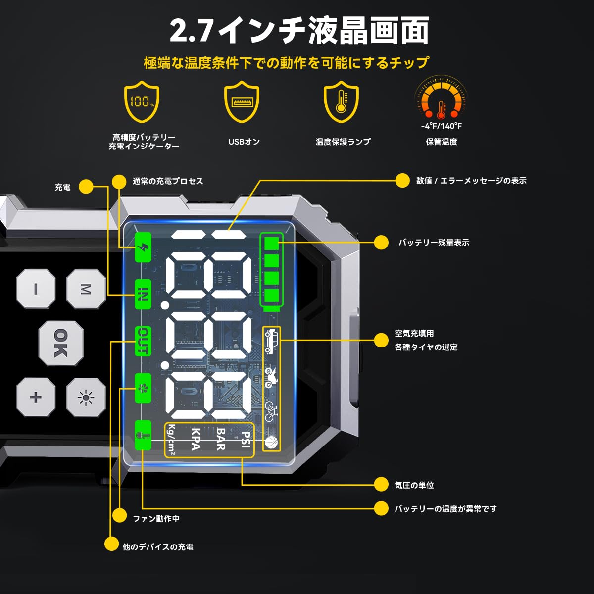 ジャンプスターター兼エアコンプレッサー 6000A すべてのガソリン車・10.a Amazon | ジャンプスターター兼エアコンプレッサー 6000A すべての