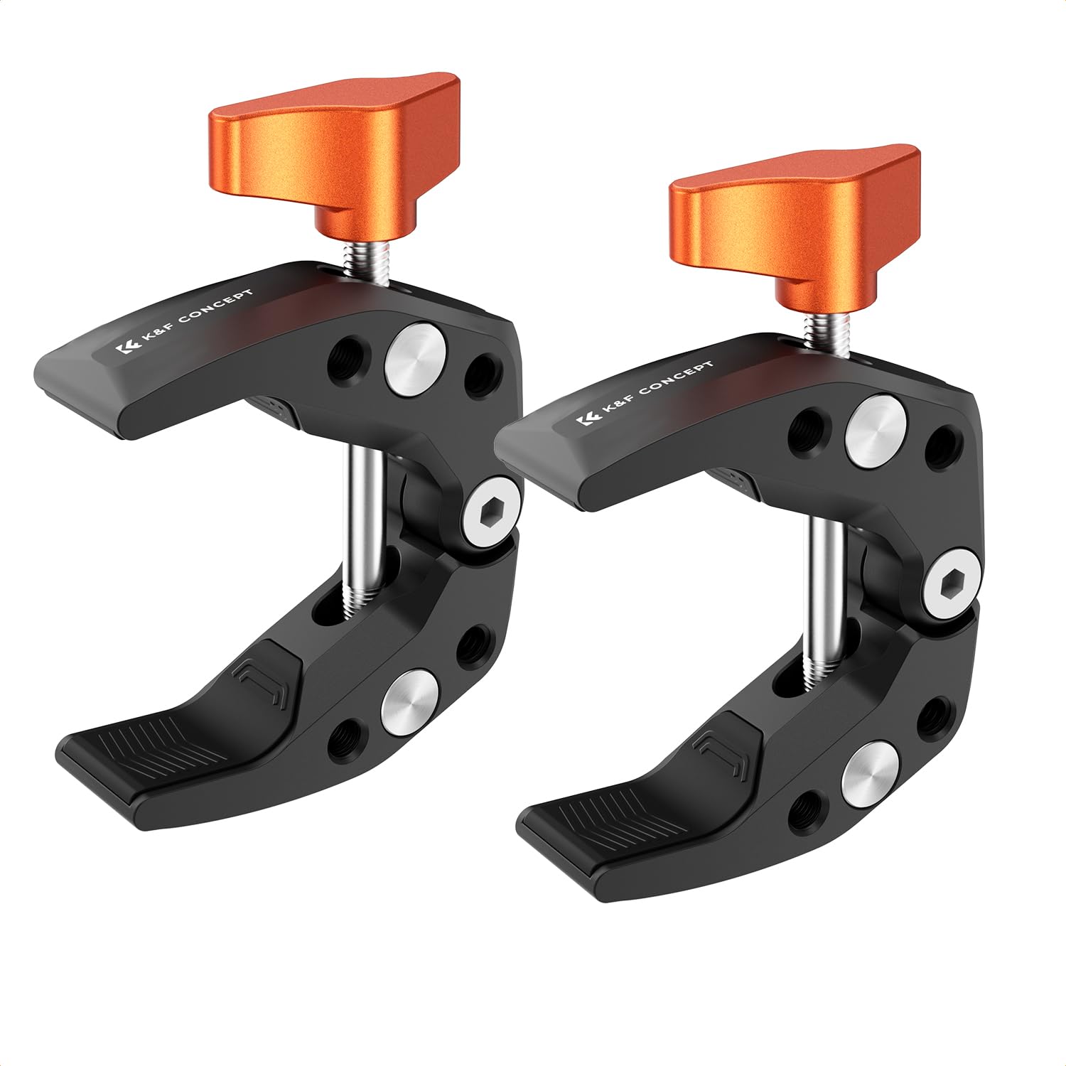 K&amp;F CONCEPT 2 Pack Camera Mount Clamp, Super Crab Clamp with 1/4" Thread Holes for Round Pipe Flat Surface, Monitors, LED Lights, and Other Photographic Accessories