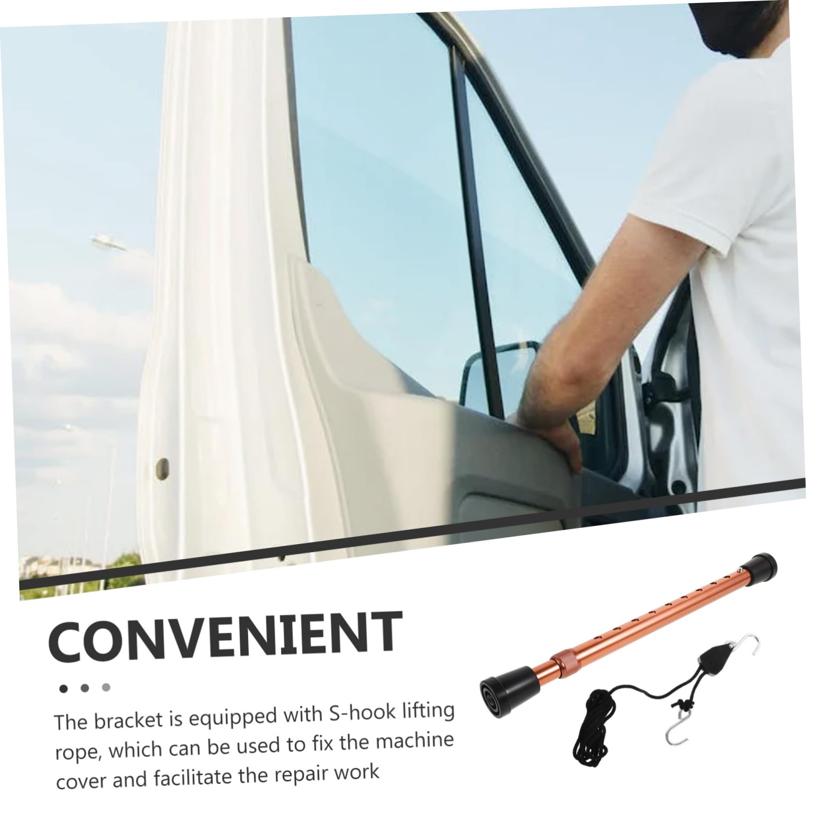Amazon | EXAOMBLE 車のボンネット支え棒 可能なサポートポール