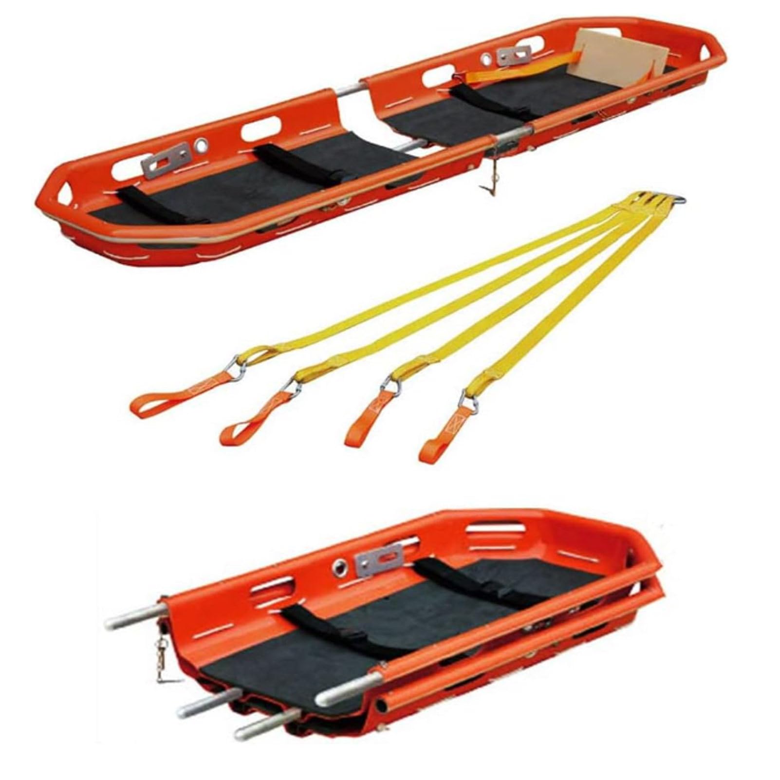 Barella del canestro di salvataggio di emergenza con l'imbracatura speciale, resistente separabile portatile per il salvataggio della montagna del mare dell'aria