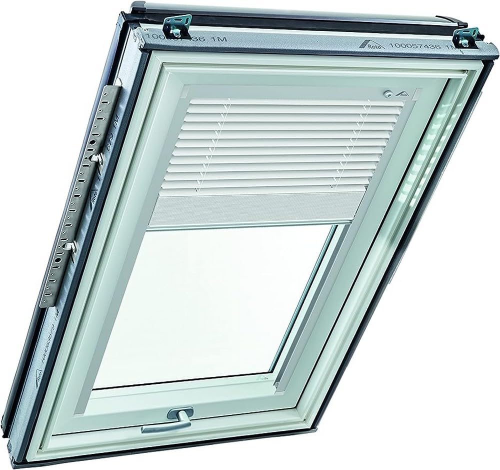Persiana veneciana manual para ventana de tejado Roto Serie Q 066/098 blanca