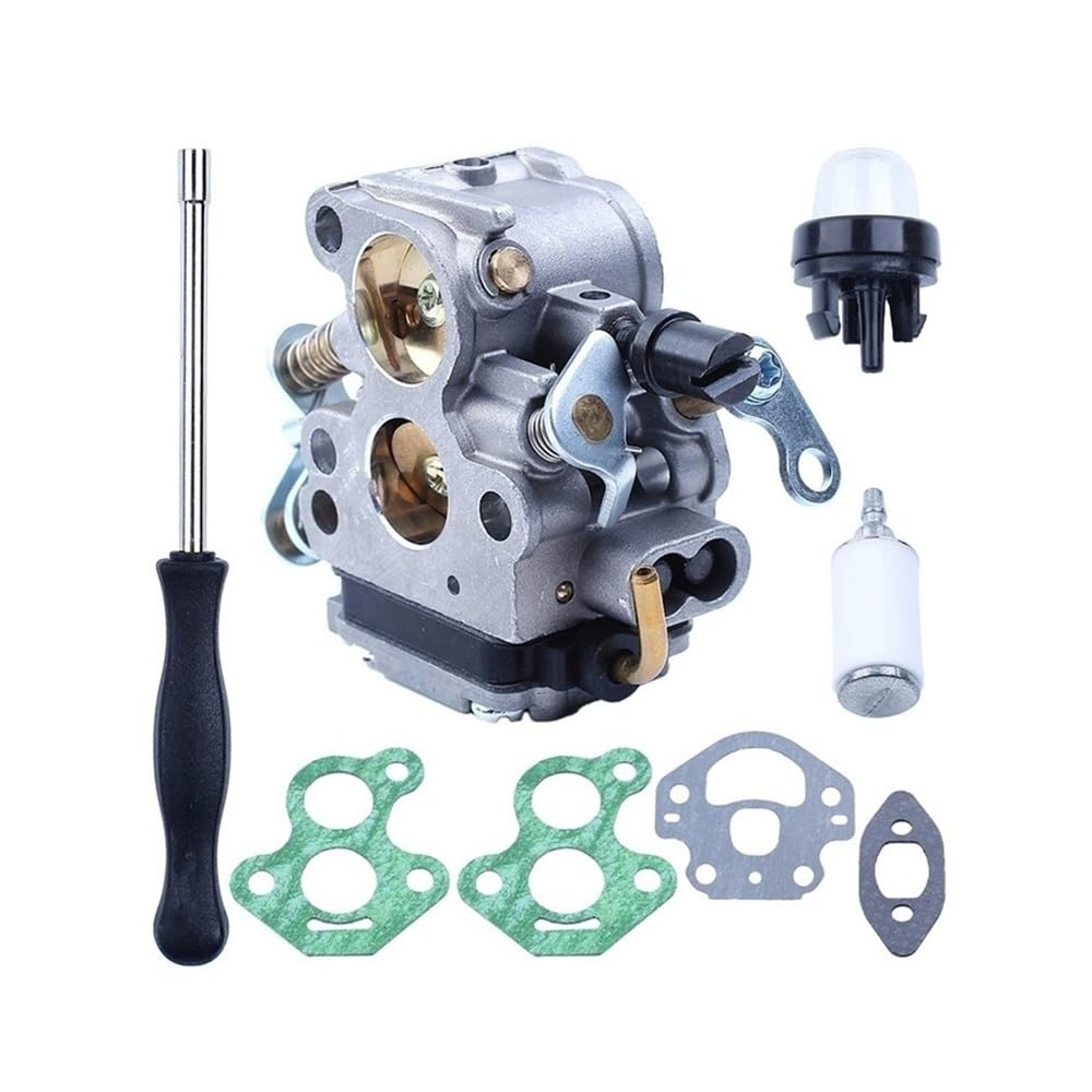 Kit de juntas for destornillador de carburador compatible con motosierra CS340 y CS380, cebador de carburador, piezas de reparación de gasolina for Motosierra.