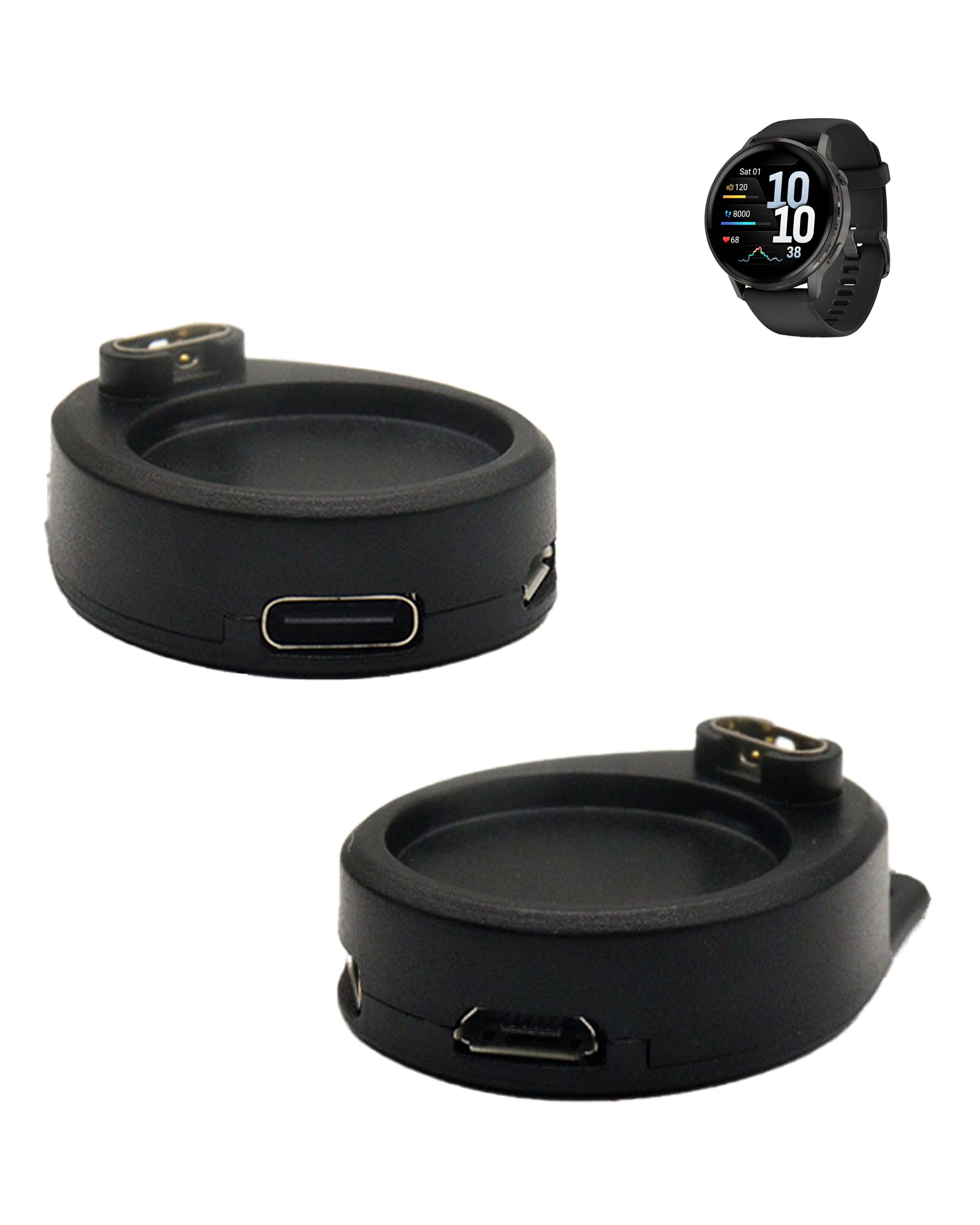 (2 sztuki) konwerter kabla do ładowania Garmin Venu 4, yystao stabilna ładowarka magnetyczna typu C i adapter micro kompatybilny z Garmin Venu 4