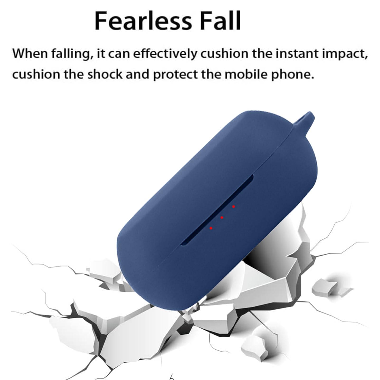Case for Anker Soundcore Life A1 with Carabiner,Anti-Scratch Premium Soft Silicone Full Protective Case,Shockproof Ultra Slim Headphone Protective Case for Anker Soundcore Life A1,Blue - Image 2
