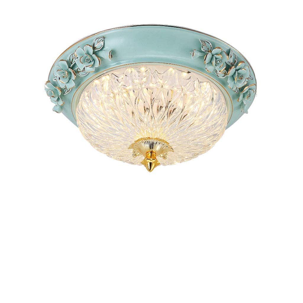 HynJGih Bedroom Ceiling Light Romantic Round Ceiling Light Crystal Glass Small Apartment Hardcover Lighting(Warm Light,28cm)