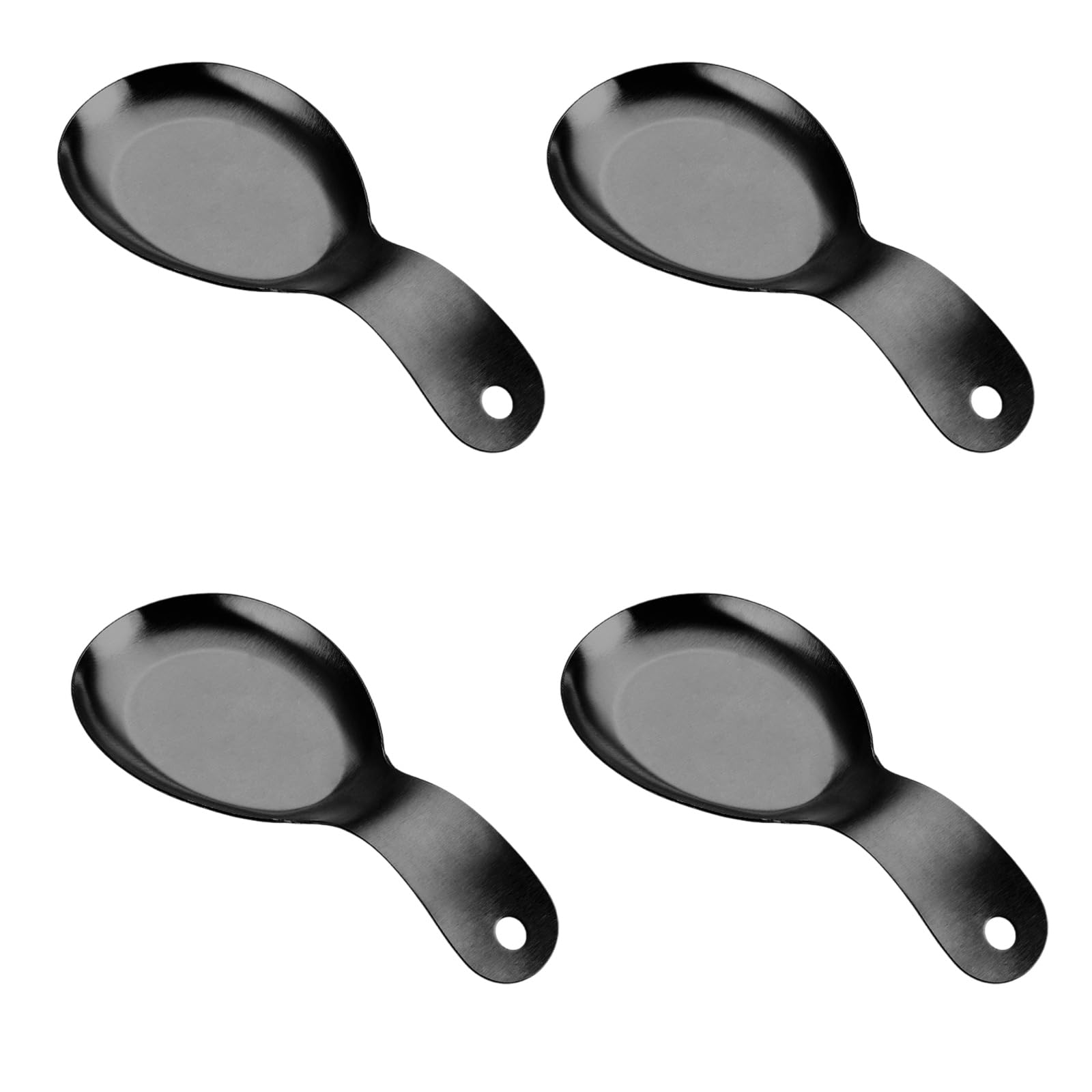 MALSSE 4Pcs Multipurpose Stainless Steel Spoon Rest Nonslip Spatula Ladle Holder Perfect for Home and Restaurant Kitchen Tool Owner