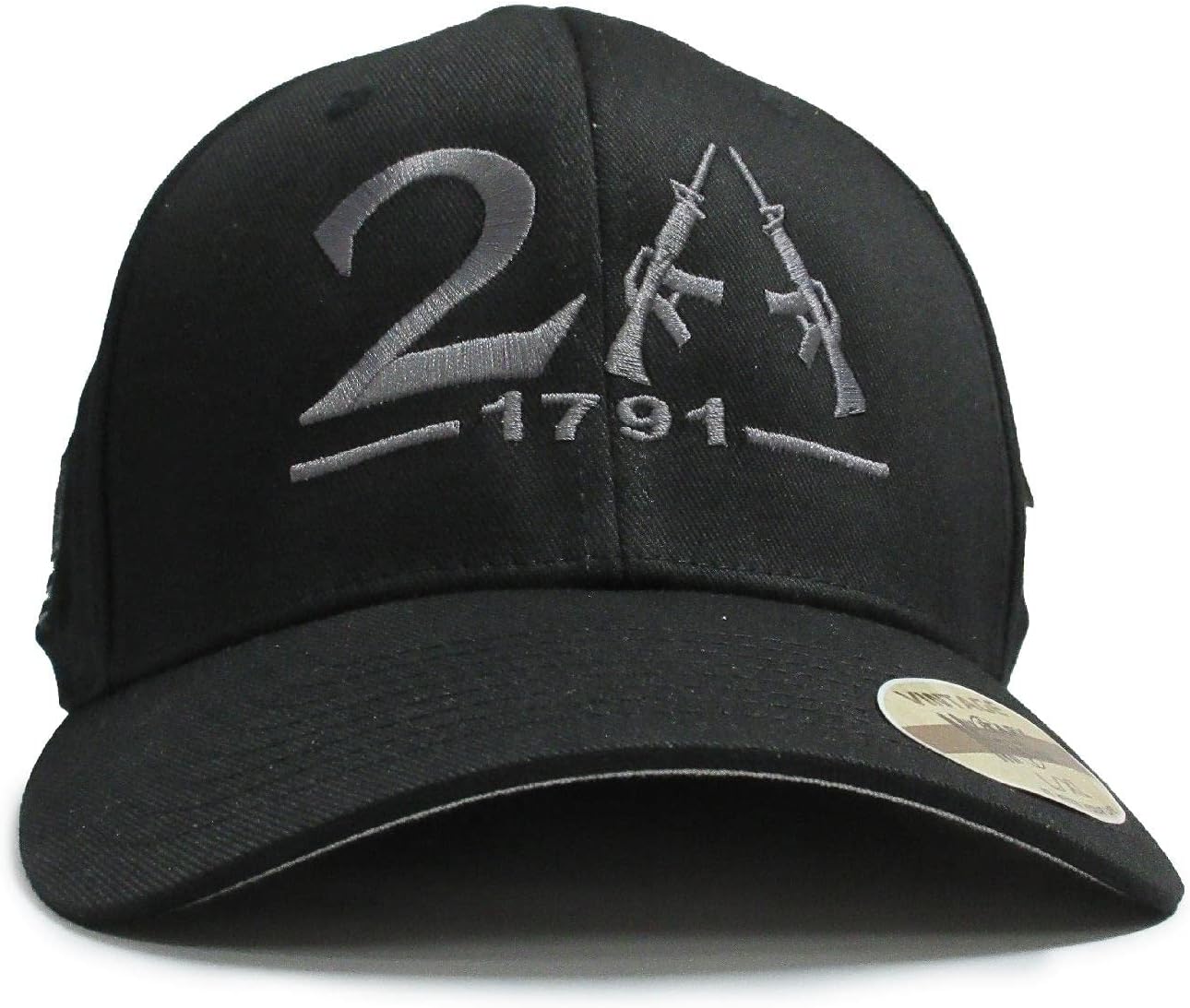 2nd Amendment 1791 AR-15 Style Fit for Life Embroidered Black/Gray Hat Cap