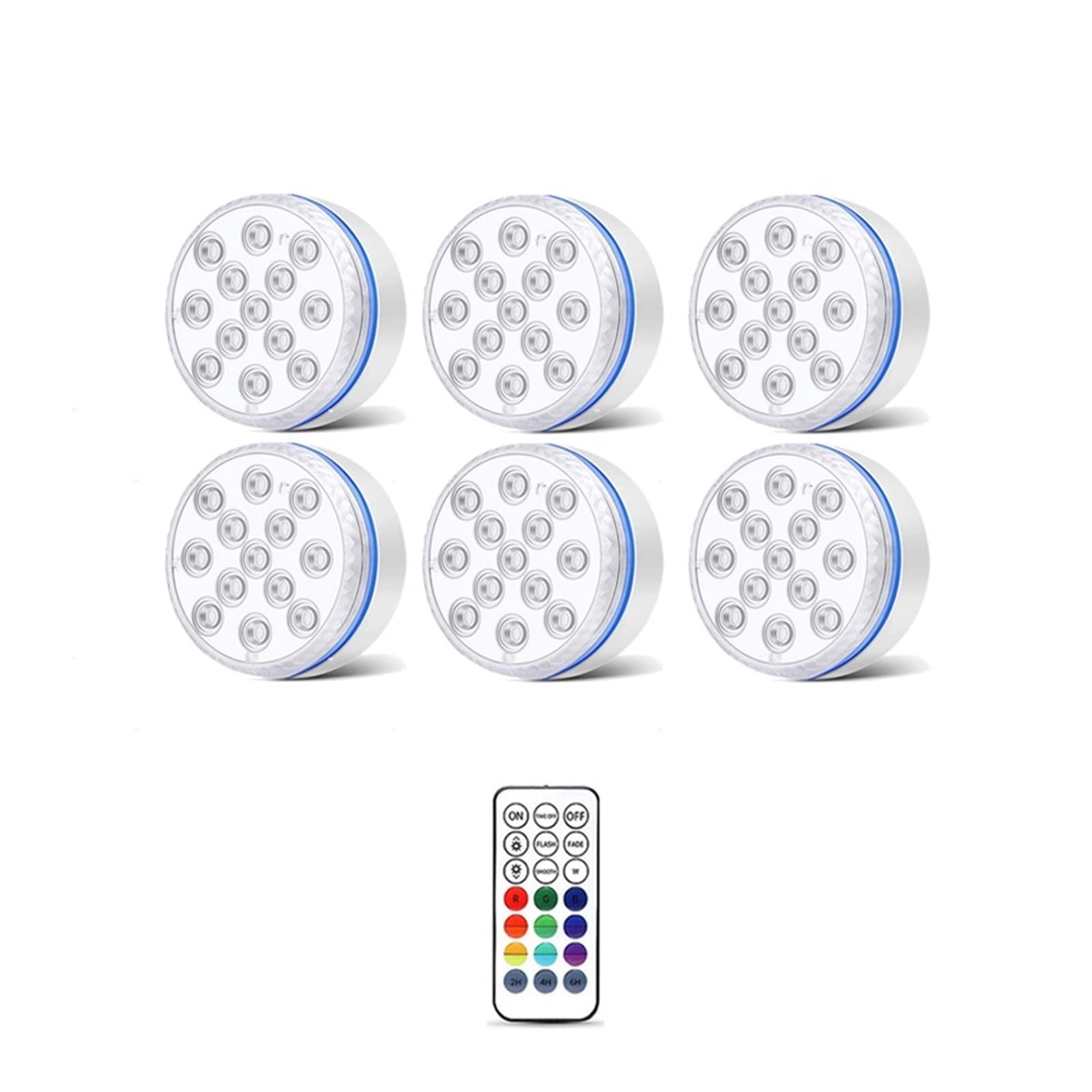 Pool Light Underwater Swimming Lighting Wireless Submersible LED IP68 Outdoor Spotlight for Aquarium Fish Tank Pond Low Energy Consumption