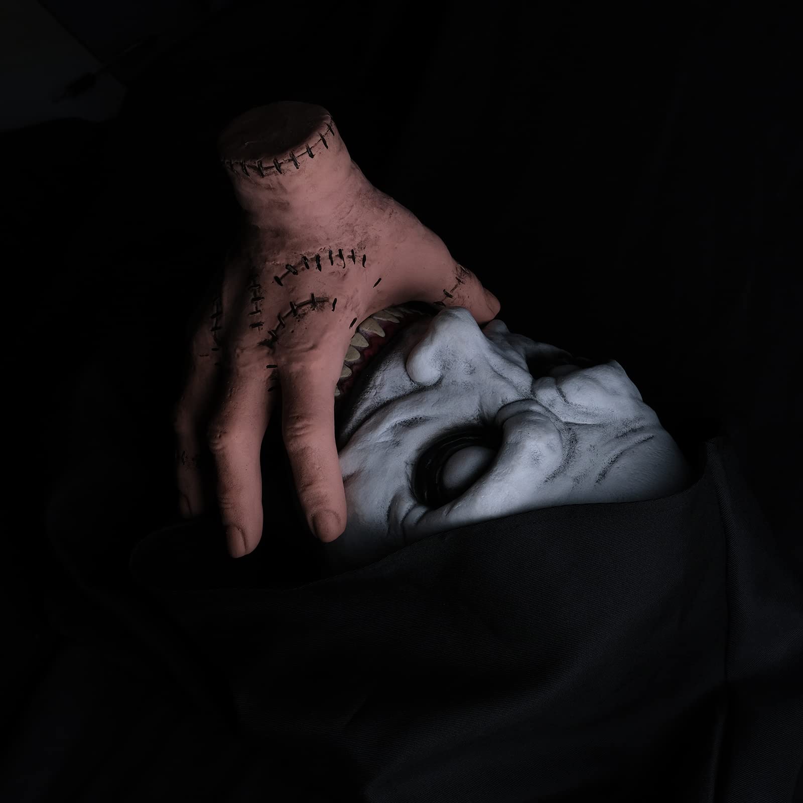 PJMarts Thing Hand Halloween Scary Fake Hand Props Prank Realistic Latex Creative Figurine Decor Crafts Sculpture Wednesday Decoration Life Size