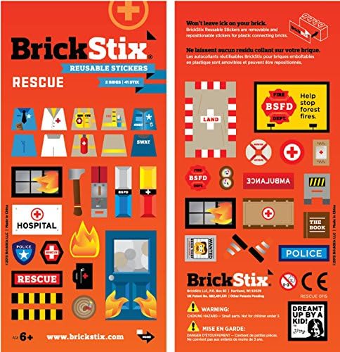 BrickStix Rescue Reusable Stickers