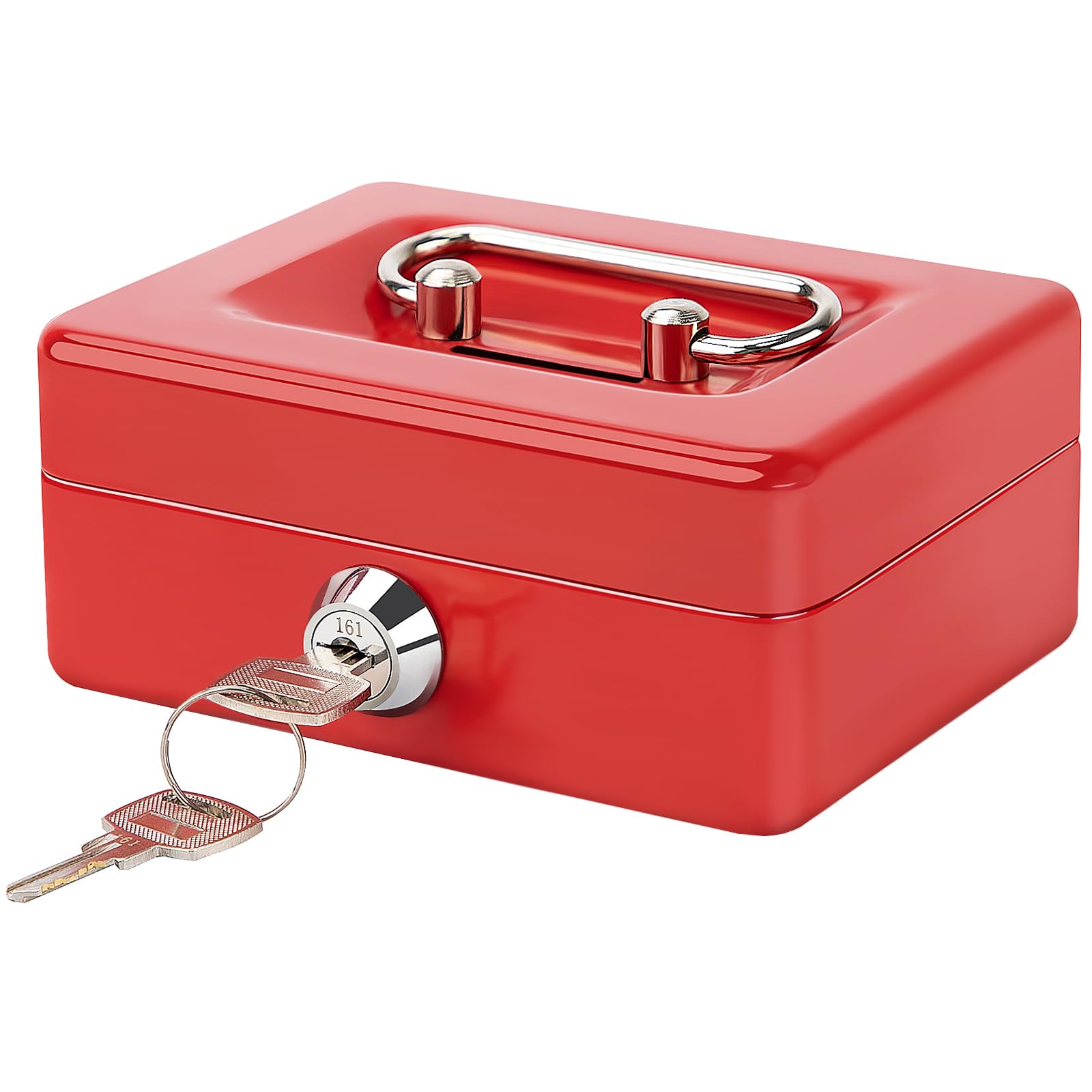 Amazon.com : Small Cash Box with Lock and Slot - Jssmst Metal Coin