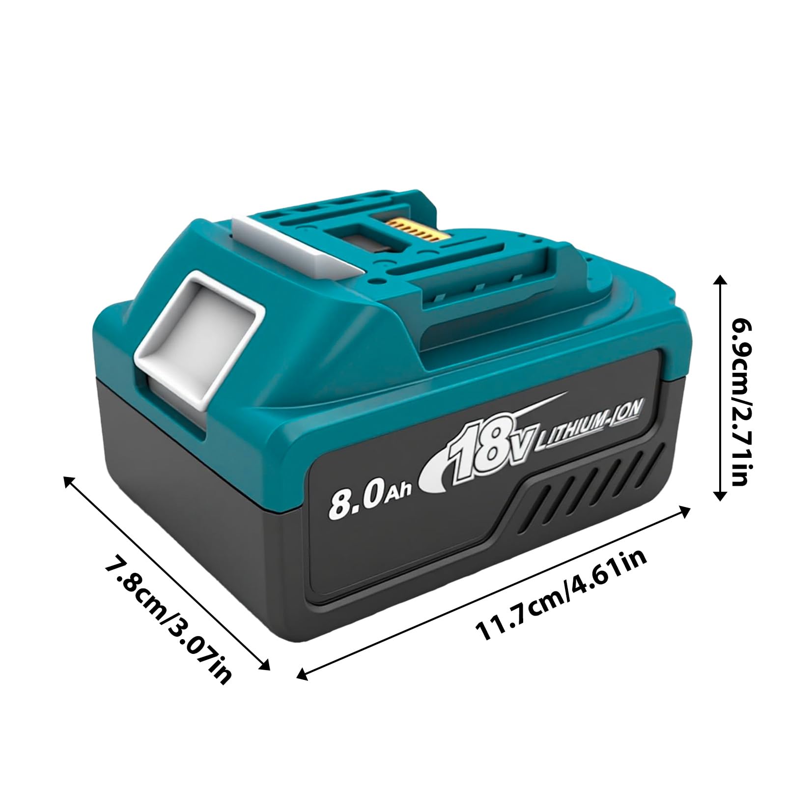 Akumulator zastępczy do Makita 18 V akumulator 2 x 8000 mAh, kompatybilny z BL1860 BL1860B BL1850 BL1850B BL1840 BL1830 BL1820