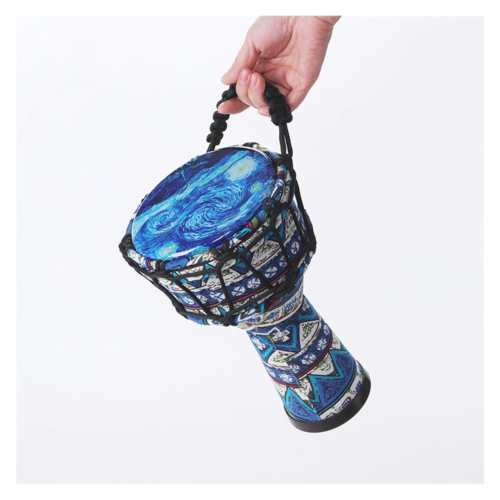 Professionelle Djembe 6 Zoll Leichtes Afrikanisches Tamburin Für Erwachsene, Afrikanisches Trommelinstrument Aus Ziegenleder Und Mahagoni (Color : D)
