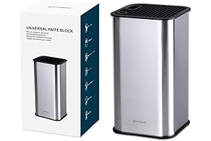 KITCHENDAO XL Stainless Steel Knife Block Holder