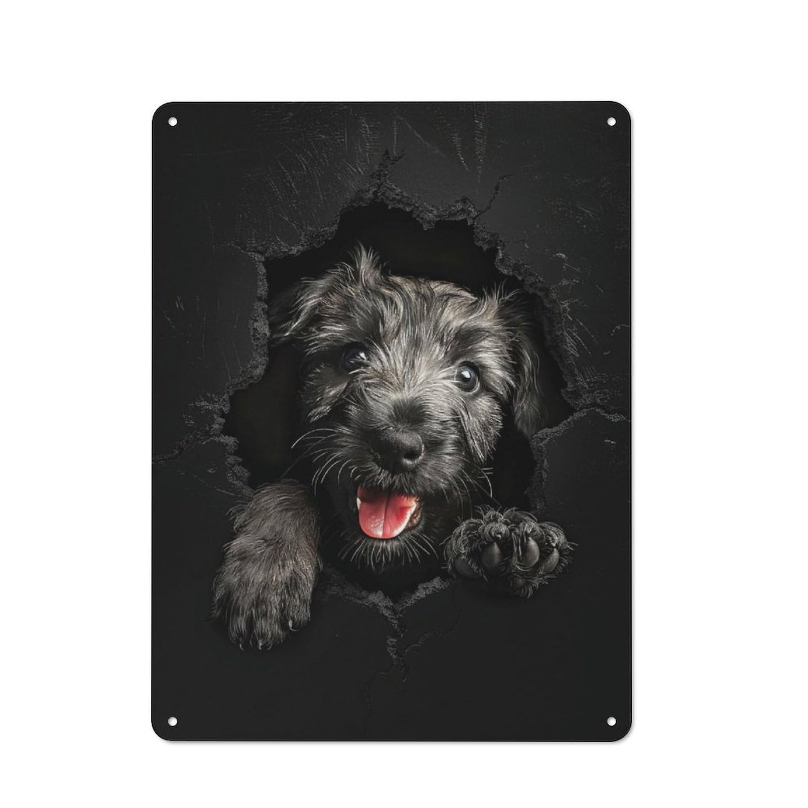 Junmoney Scottish Deerhound Printed Metal Sign 40X30cm For Studio Or Craft Room, For Creative-Space Collectors