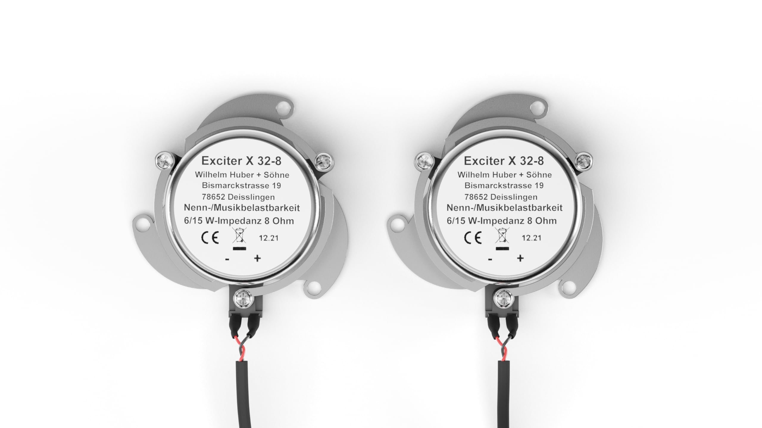 WHD Unsichtbare Bluetooth Lautsprecher Einbau für Möbel, Bad, Küche & Wohnmobil | Verstecktes Soundsystem BTR203 Exciter Set