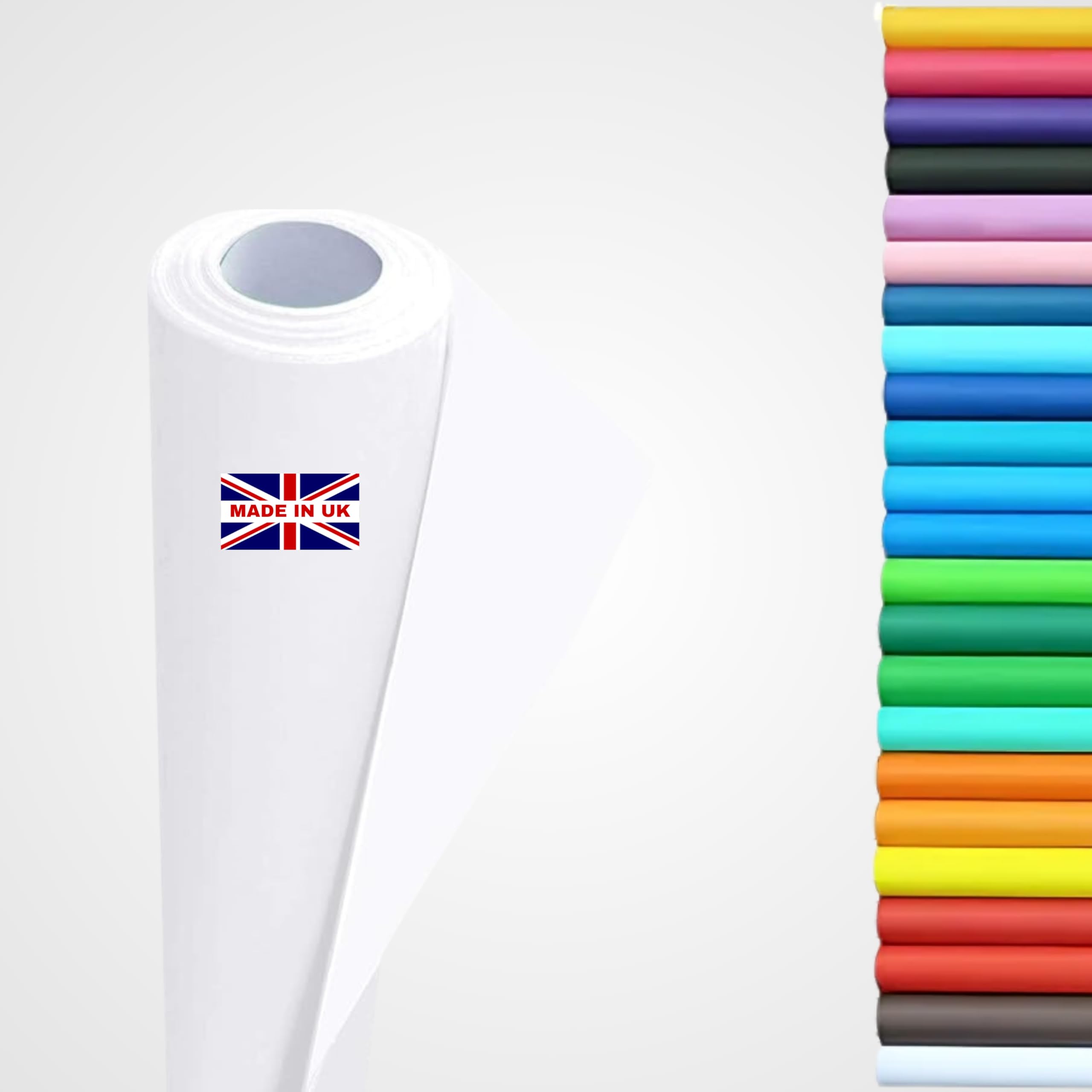 Card and Display Paper Roll - 10 M - Paper Perfect Ideal for Wrapping, Craft, Packing, Floor Covering, Parcel, Table Runner School Notice Boards (White)