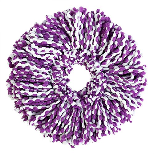 Image of Huhushop Spin Mop Head Refills Microfiber Round Spin Mop Head Replacement for Universal Spin Mop System Perfect for Home Commercial Use (Purple+White)