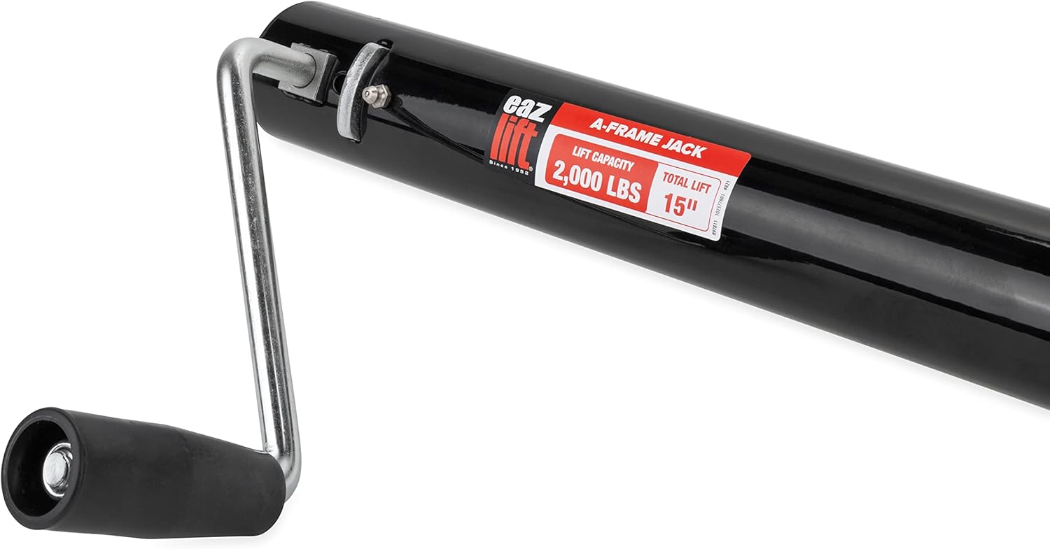 Camco Eaz-Lift Manual Side Wind Jack | Features 8 to 23-inches of Height Adjustment and an Ergonomic Handle | 2,000 lbs. Lift Capacity (50004)