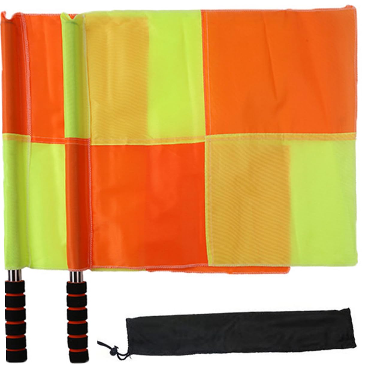 Sosoport Conducting Referee Flags Set 2 Hand Signal Flags for Soccer Sports Games Vibrant Colors