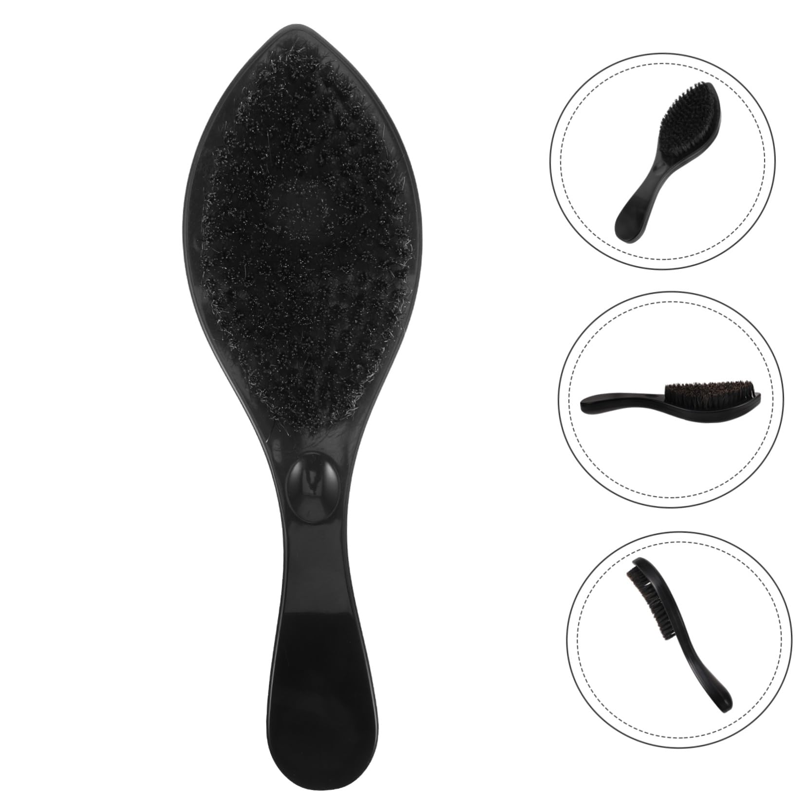SHERCHPRY 5 Stück Bartbürste für Männer mit Holzgriff Wildschweinborsten Bürste zur Bartpflege Leicht und Kompakt für Unterwegs für Styling und Aller Bartgrößen
