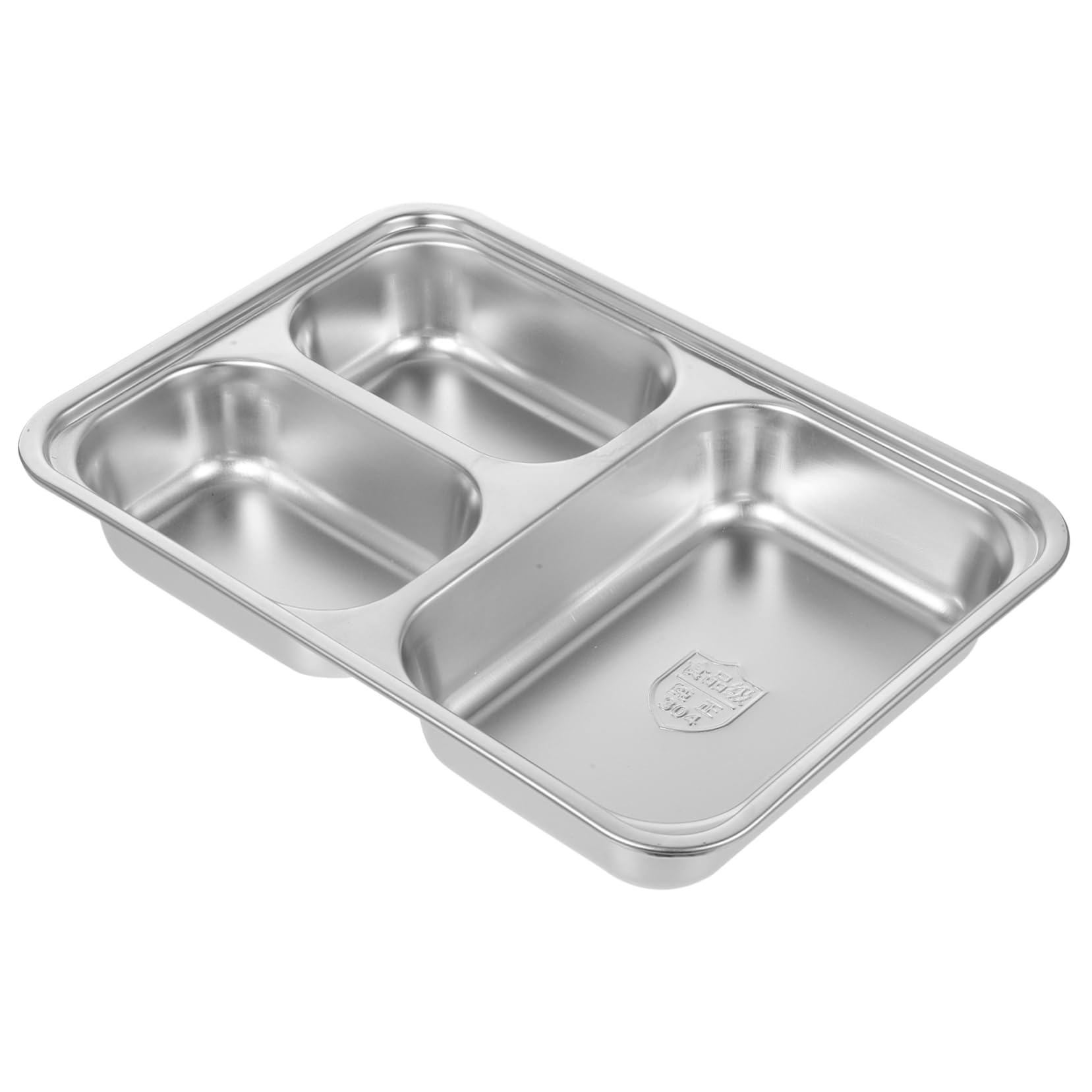 Cabilock Restaurant Plate for Boys and Girls Toddler Metal Plate Boys and Girls Tableware 304 Stainless Steel Easy to Clean