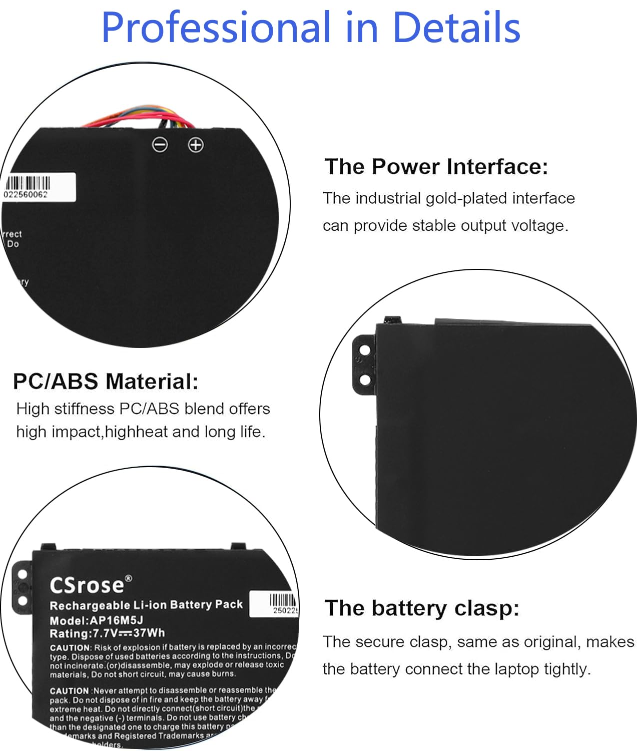 AP16M5J Batteria per PC Acer Aspire 1 A114-31 A114-32 Aspire 3 A314-31 A314-32 A314-41 A315-21 A315-31 A315-32 A315-33 A315-41 A315-51 A315-53 A315-53G A315-21-95KF 2ICP4/80/104 KT00205005