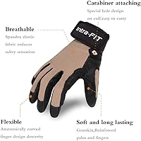 Vista 3 de Climbing Gloves, Rope Gloves, Perfect for Rappelling Rescue Rock/Tree/Wall/Mountain Climbing