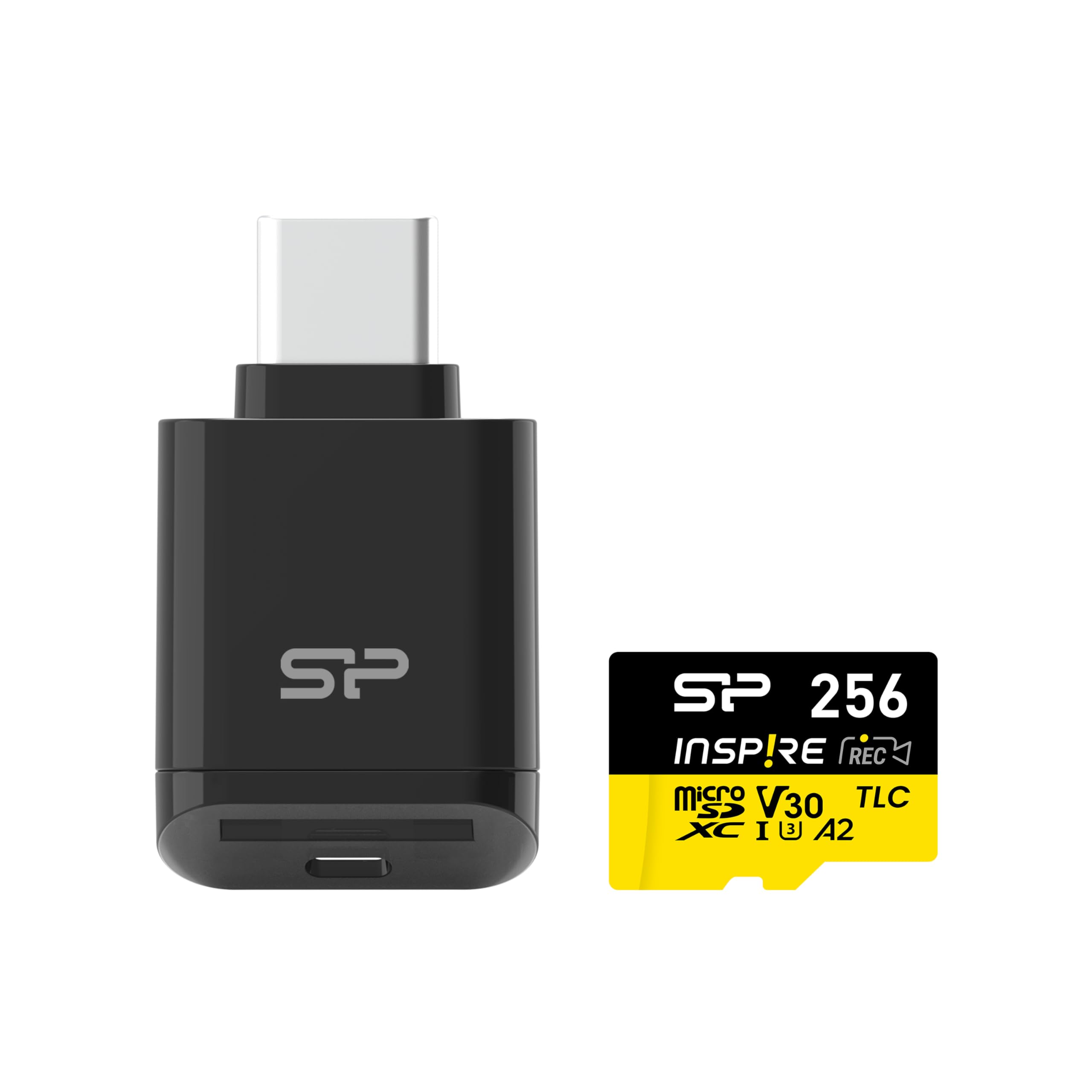 Silicon Power 256GB Inspire UHS-1(U3) A2 TLC Micro SDXC Memory Card with USB Reader SP256GBSTXLA2VC2 NOT Compatible w/Switch 2