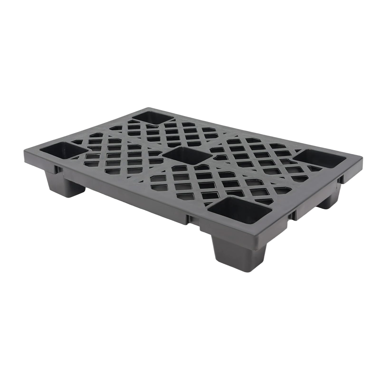 Lot de 6 palettes en plastique 60 x 40 x 10 cm - Pour entrepôts, usines, centres logistiques, installations de stockage