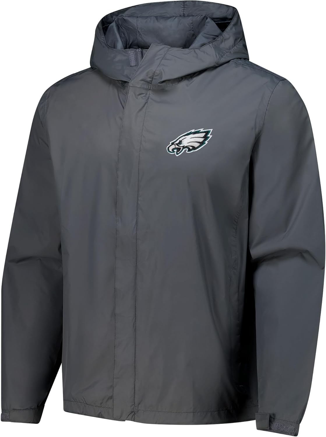 Dunbrooke Men's Graphite Philadelphia Eagles Tropic Waterproof Packable Full-Zip Hoodie Jacket