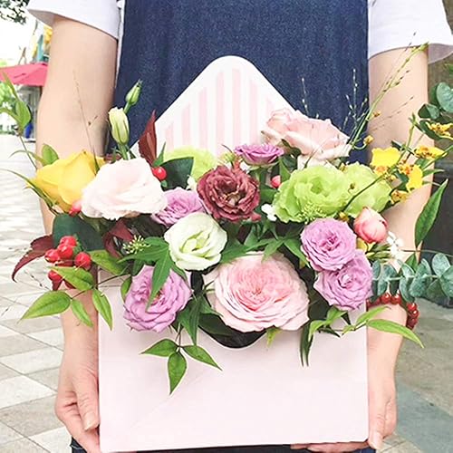 Miniatura 4 de BBJ WRAPS Caja de papel de envoltura de flores, cajas de embalaje de ramo de floristería para suministros de arreglos florales, 5 unidades, 7.9 x