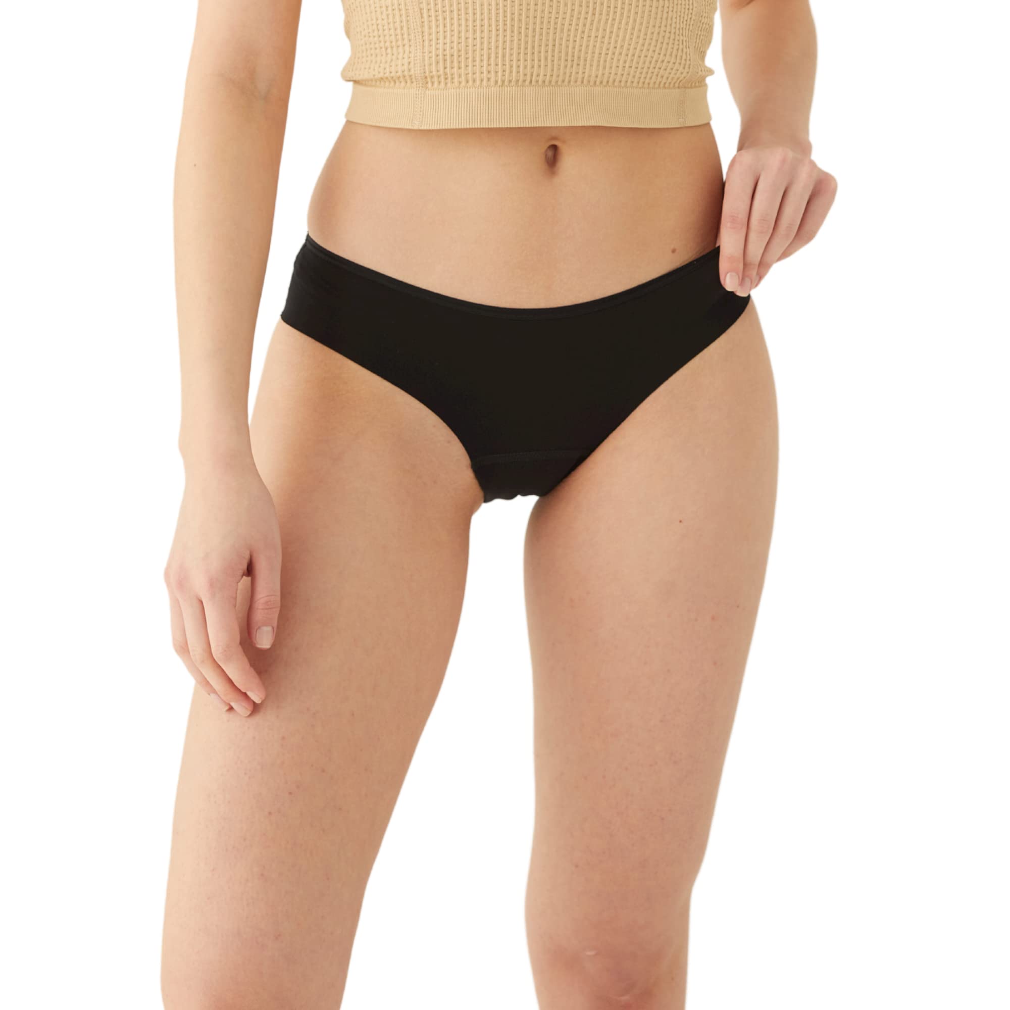 Form & GraceForm & Grace Period Pants - Black, L - Midrise Underwear for a Light or Medium Flow | Reusable & Washable Knickers | Eco Friendly Menstrual Alternative | Soft & Comfy Organic Cotton Briefs