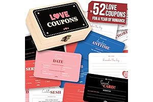52 Romantic Love Coupons for Him - Husband Boyfriend Coupon Book